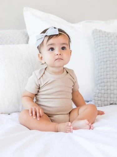 Colored Organics Organic Short Sleeve Bodysuit, Clay